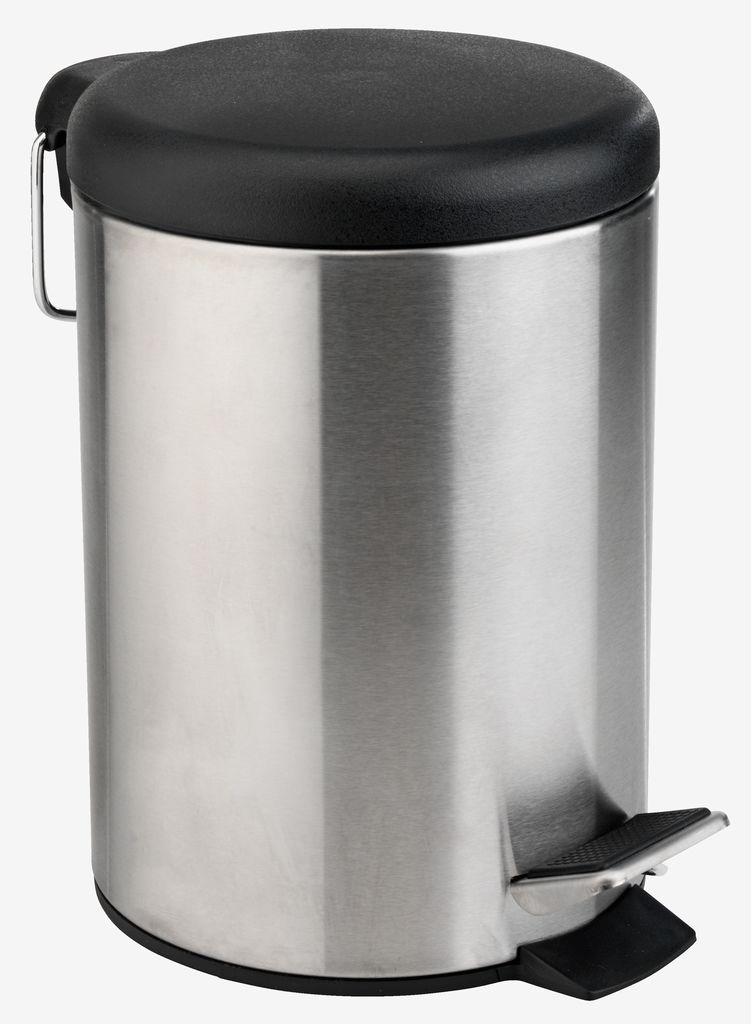Pedal bin GUNSTA 3L steel/black - JYSK