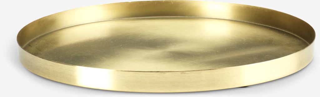 Decorative tray FRITS D30xH2cm brass - JYSK