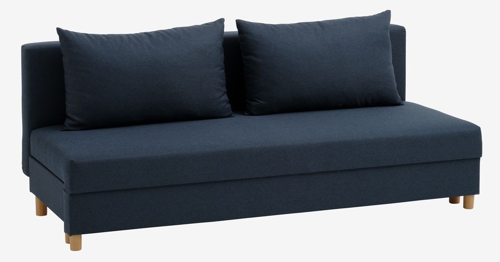Sofa bed NORSMINDE blue fabric - JYSK