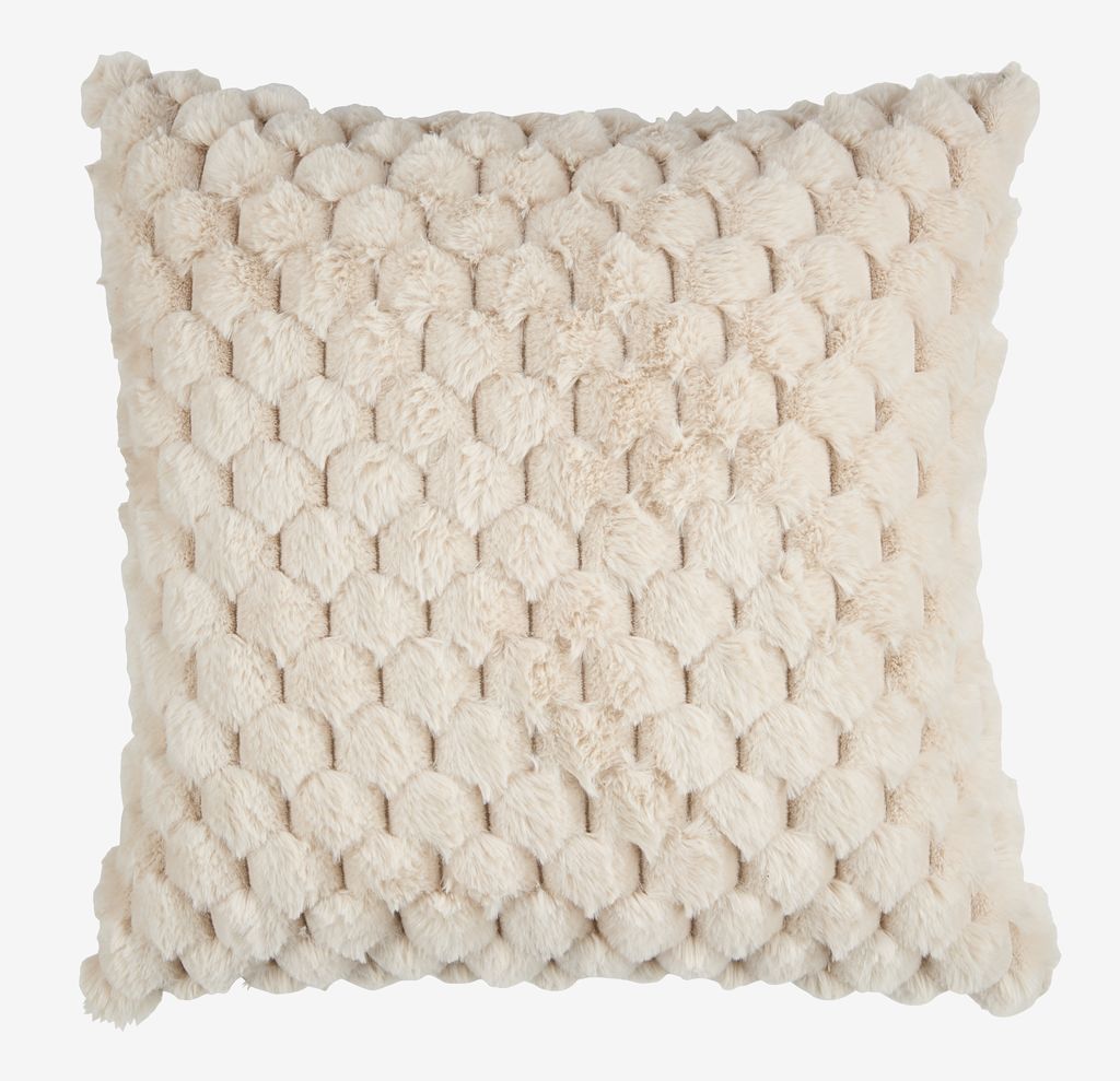 Cushion HVIDBLOMME 45x45 beige - JYSK