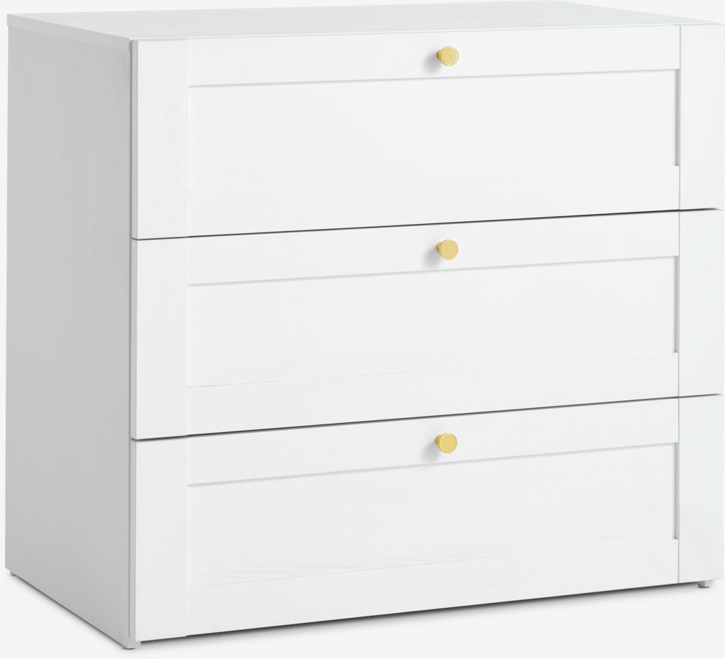 3 drawer chest FRAMLEV white - JYSK
