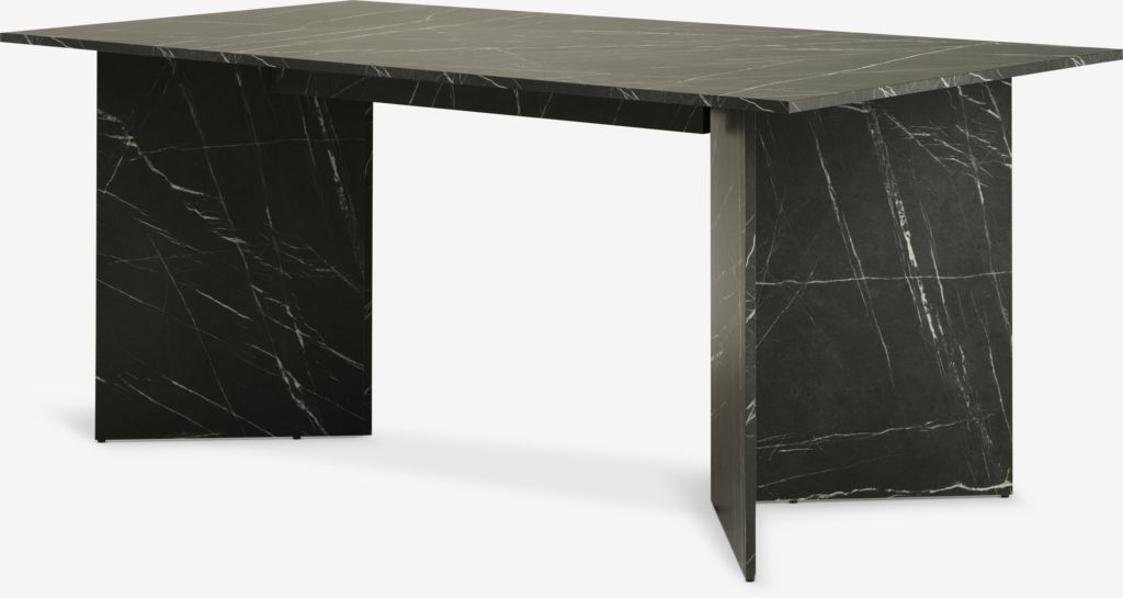 Dining table KRONDAL 90x180 marble black colour - JYSK