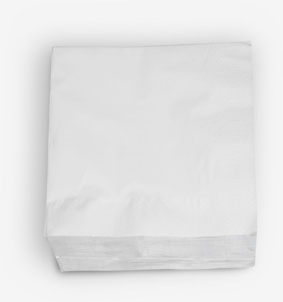 Paper napkins MOLTE white 40x40 pack of 100 - JYSK