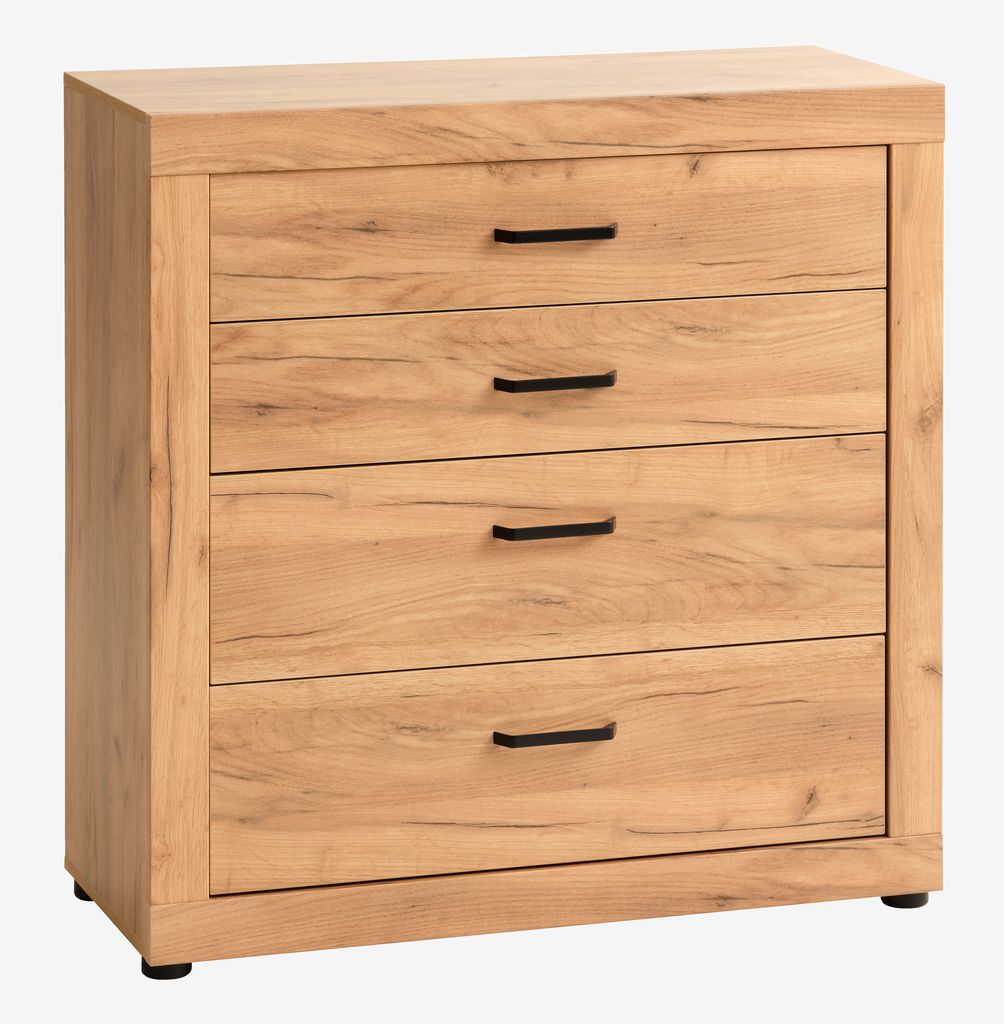 4 drawer chest LINTRUP oak - JYSK