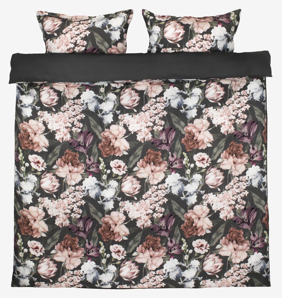 Sateen duvet cover set ELLA King purple - JYSK