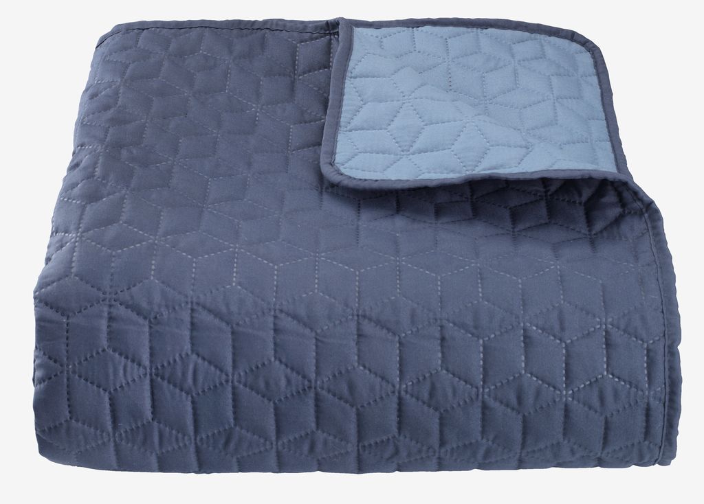 Bedspread ROSENTRE 160x220 blue - JYSK