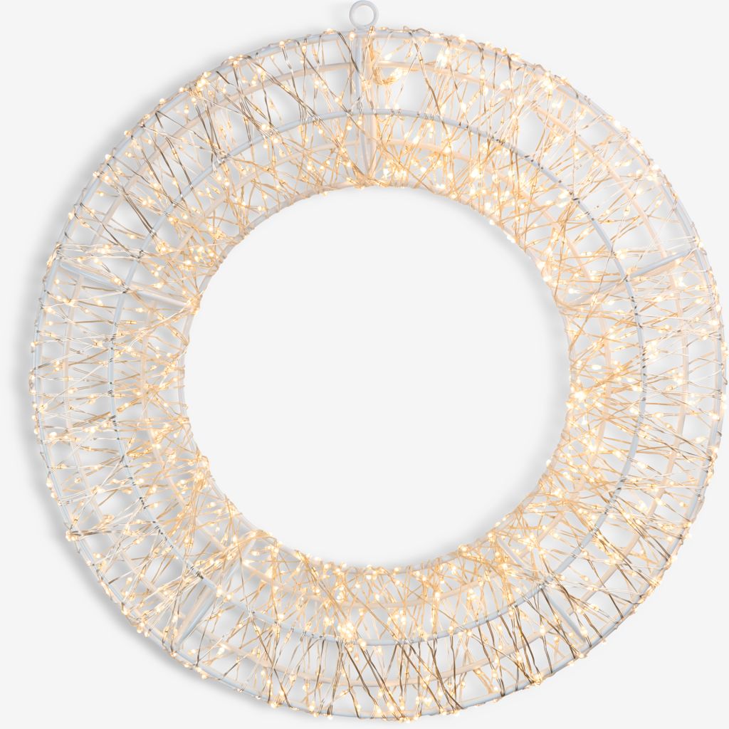 Christmas wreath SKRIFTSTEN D36cm with LED and timer - JYSK