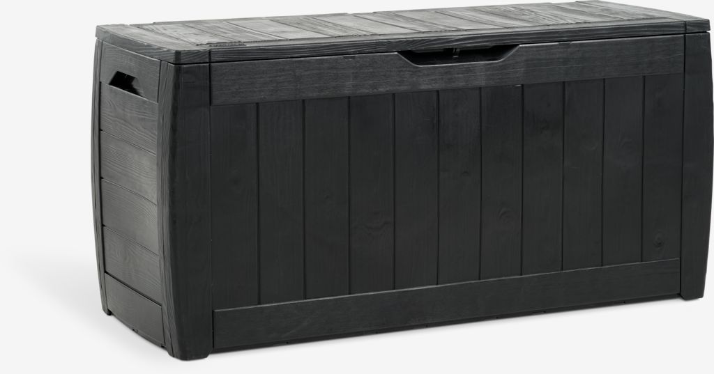 Cushion storage box BISNAP W117xH58xD45 black - JYSK