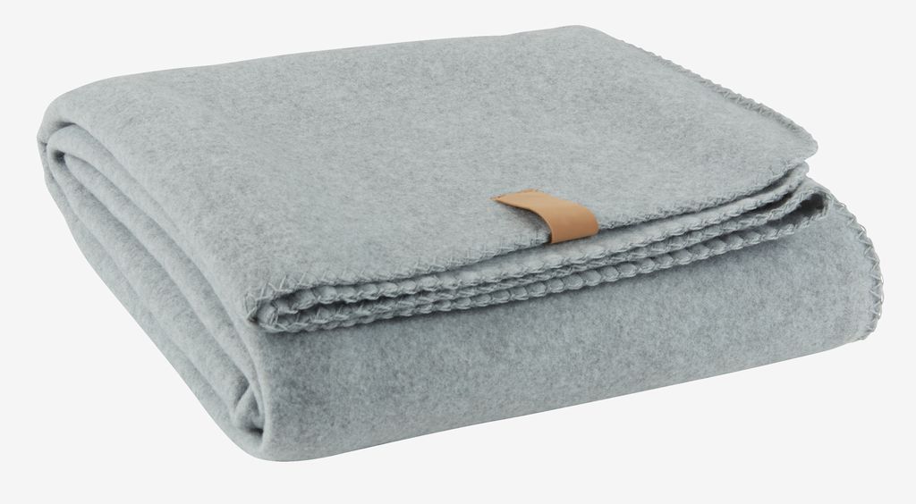 Fleece throw DAGLILJE 130x170 light grey - JYSK