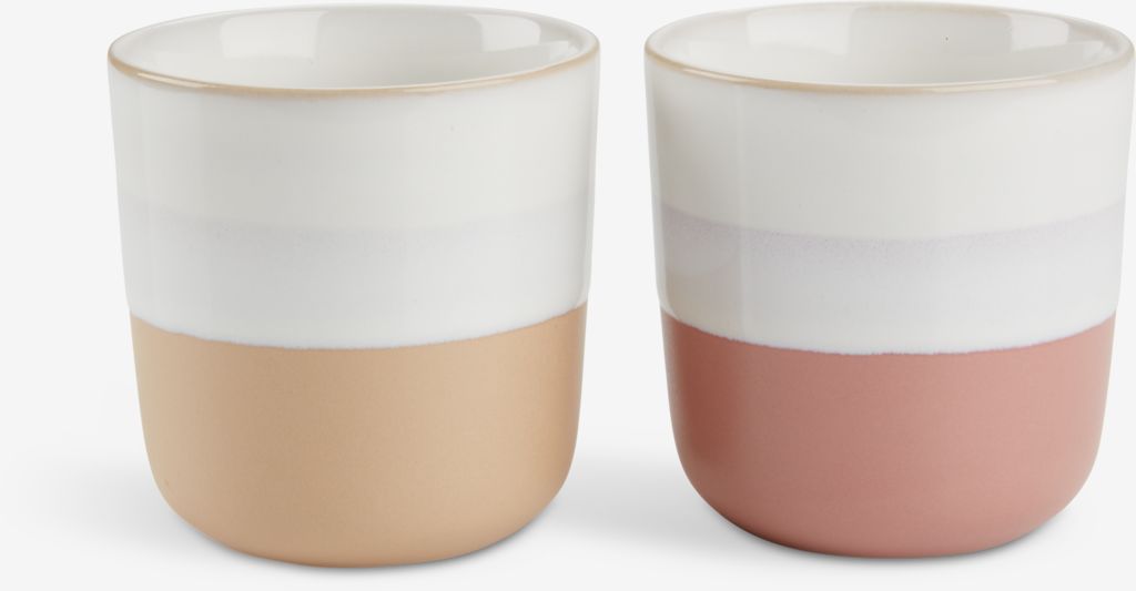Mug FREDERIK 200ml rose/yellow set of 2 - JYSK