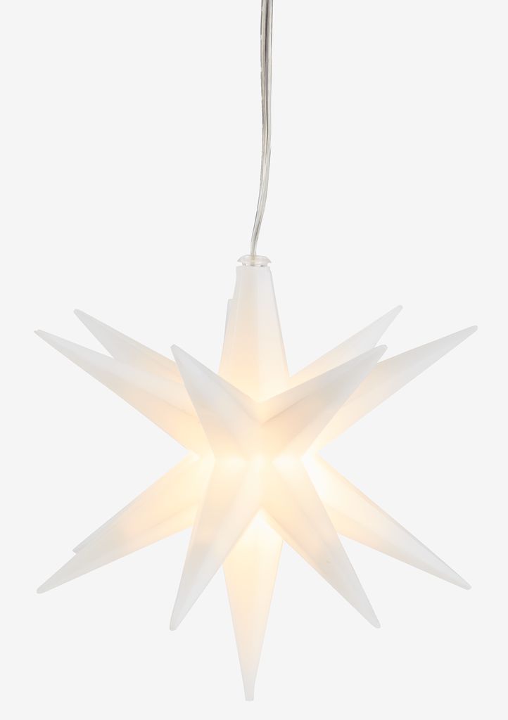Christmas star HEULANDIT D12cm with LED and timer - JYSK