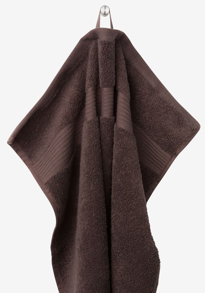 Hand towel KARLSTAD 50x100 dark brown KRONBORG - JYSK