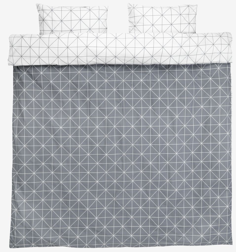 Duvet cover set ATLA Double grey - JYSK