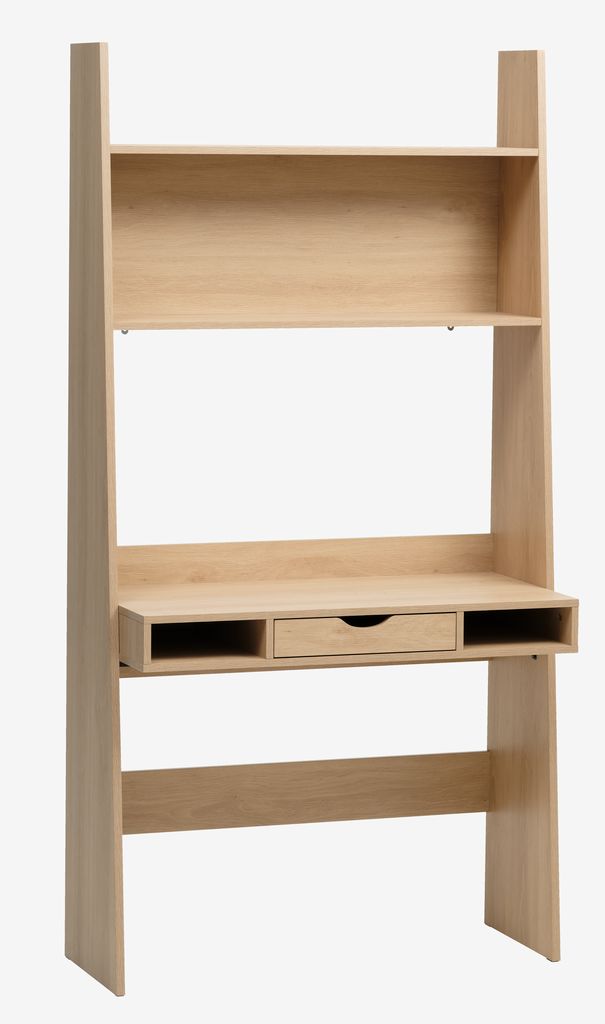 Desk KRARUP 2 shelves 95x185 oak colour - JYSK