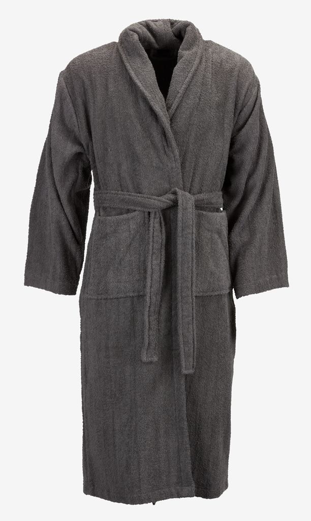 Bathrobe TIMMERDALA L/XL dark grey KRONBORG - JYSK