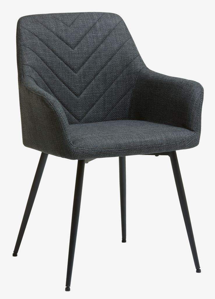 Dining chair PURHUS grey/black - JYSK