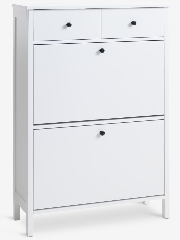 Shoe cabinet TERPET 2 compartment white - JYSK