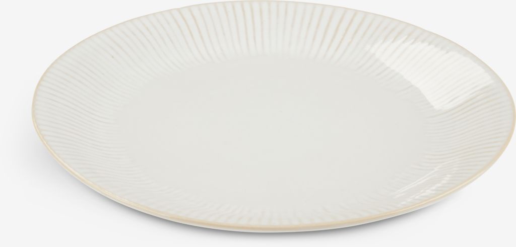 Plate STEFFEN D21cm earthenware white - JYSK