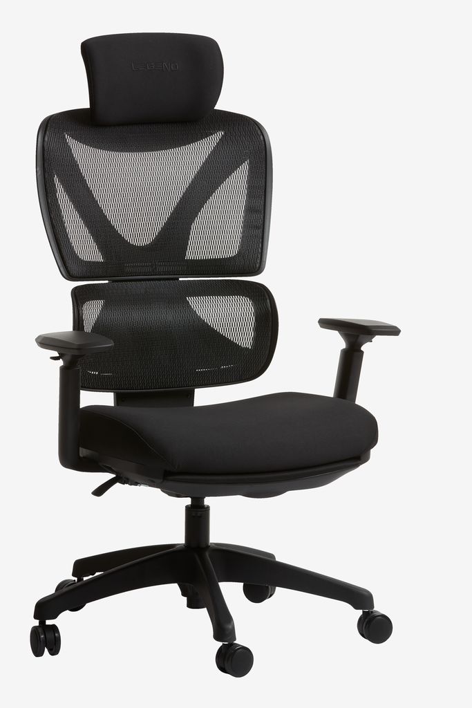 Gaming chair GERLEV w/leg support black - JYSK