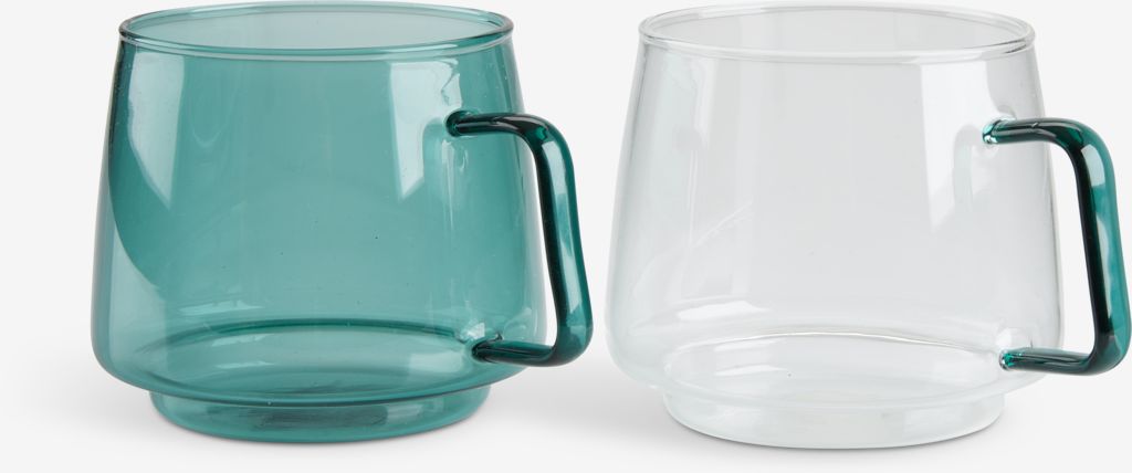Mug ANDERS glass 40cl D13xH18cm assorted - JYSK
