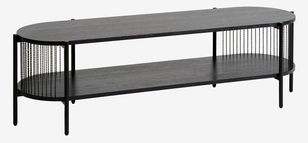 TV bench SNESLEV 1 shelf black - JYSK