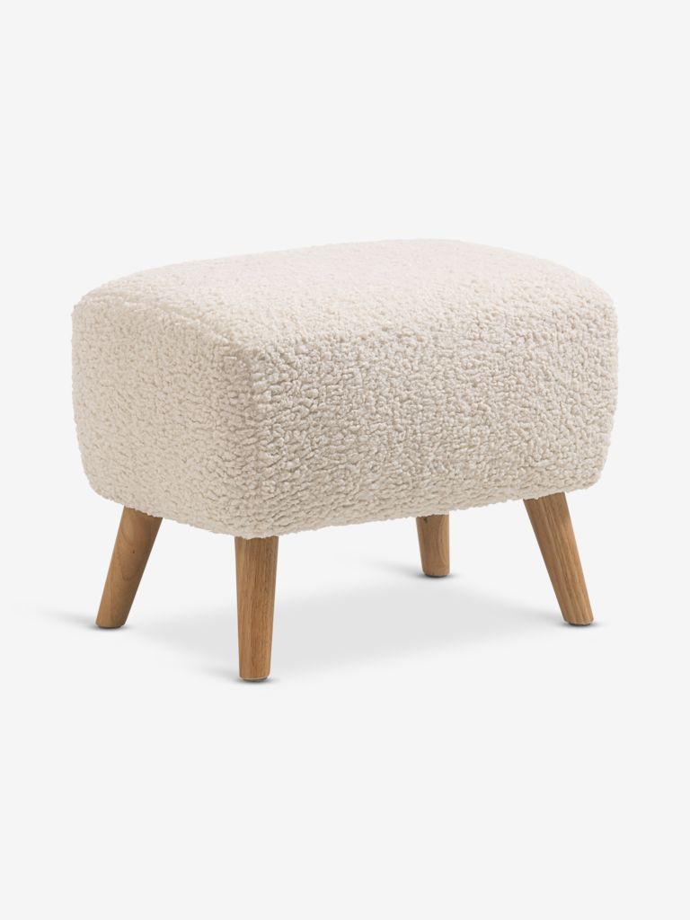 Pouffe VILDSUND 52x41 off-white fabric - JYSK