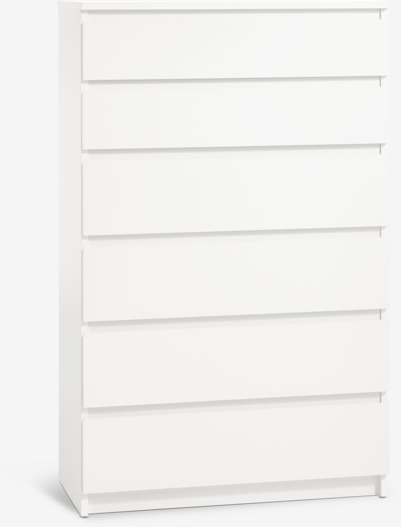 6 drawer chest TANGBJERG white - JYSK