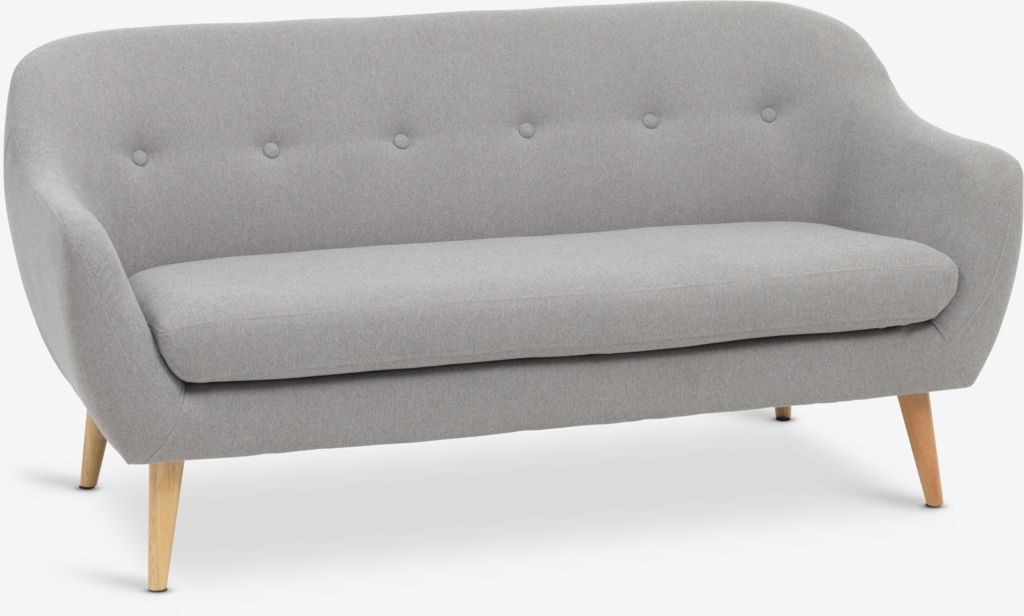 Sofa EGEDAL 2.5-seater light grey fabric - JYSK