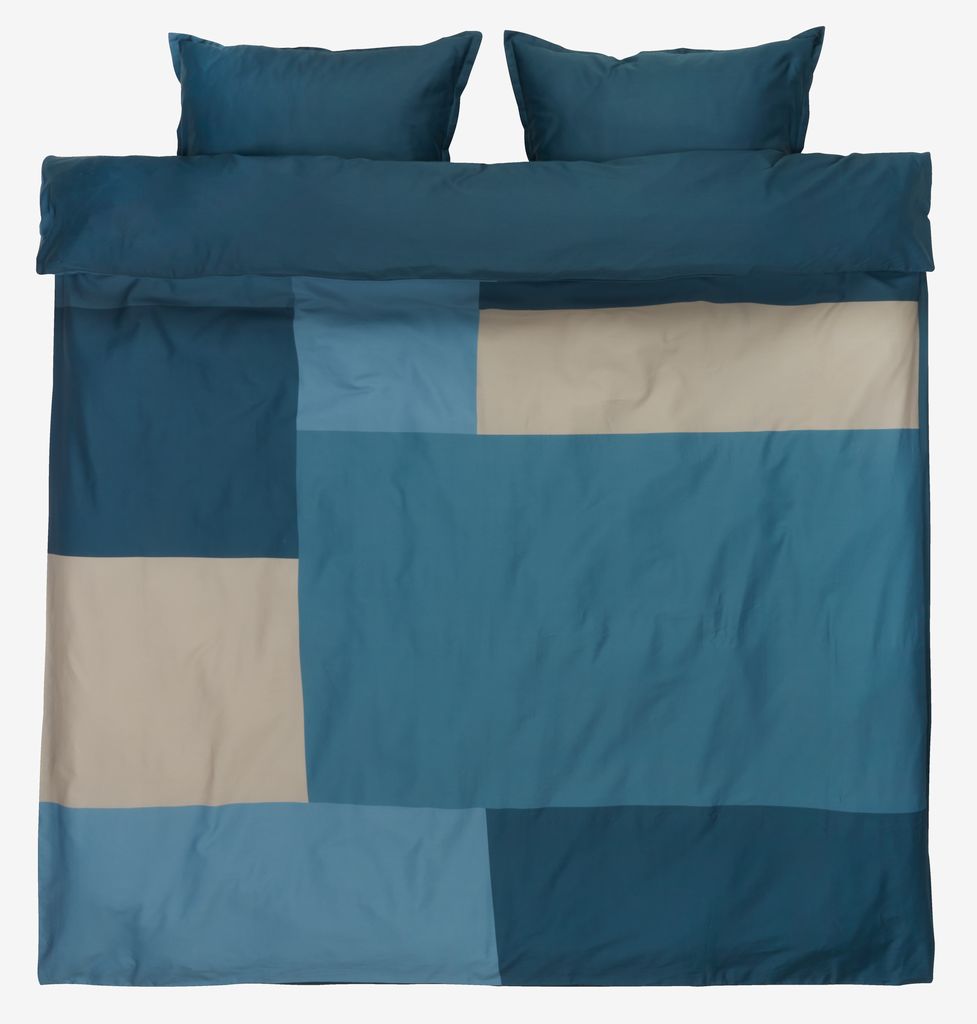 Sateen duvet cover set MARIA Double blue - JYSK