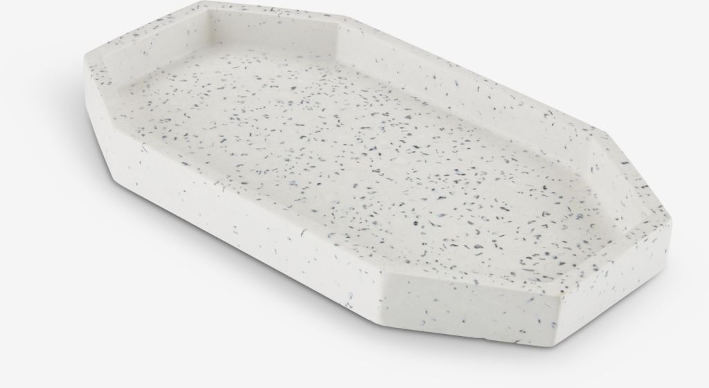 Decorative tray JESPER W14xL25cm white - JYSK