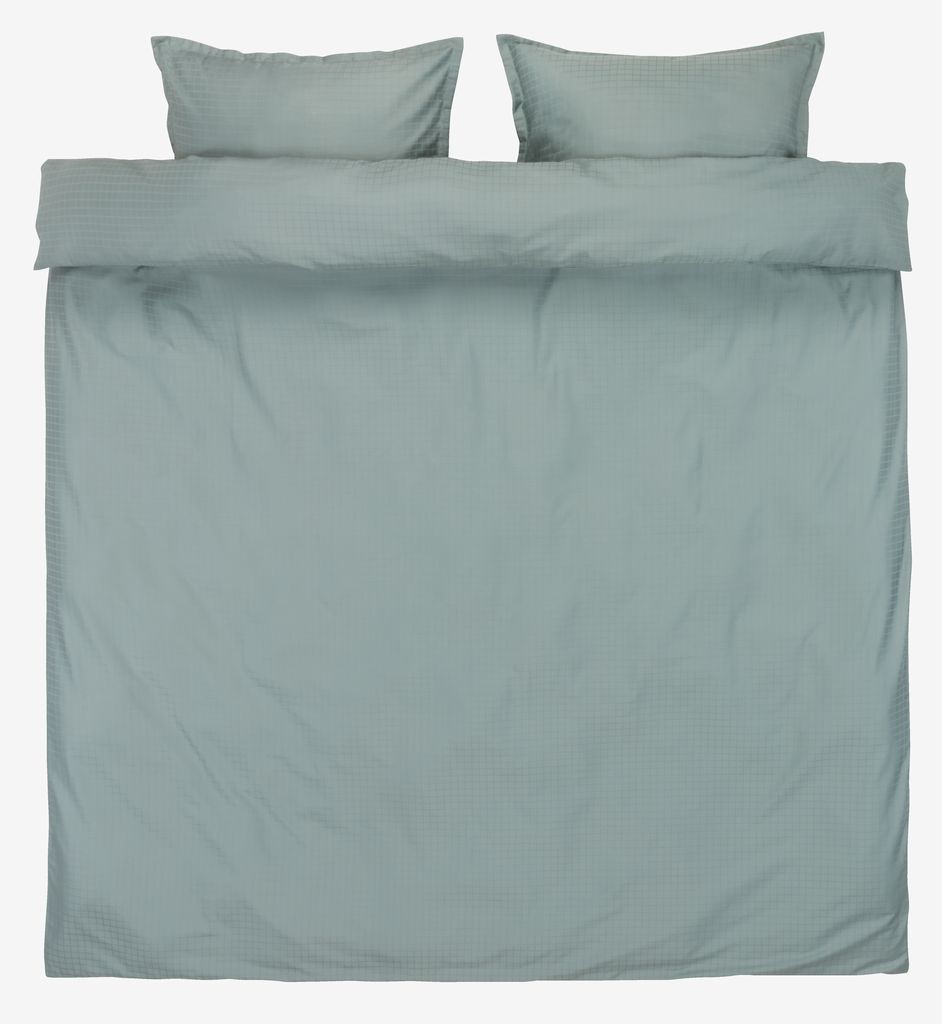 Sateen duvet cover set INGEBORG Double green - JYSK