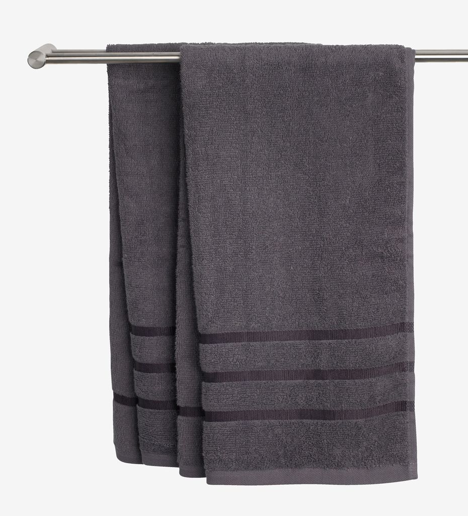 Hand towel YSBY 50x90 dark grey - JYSK