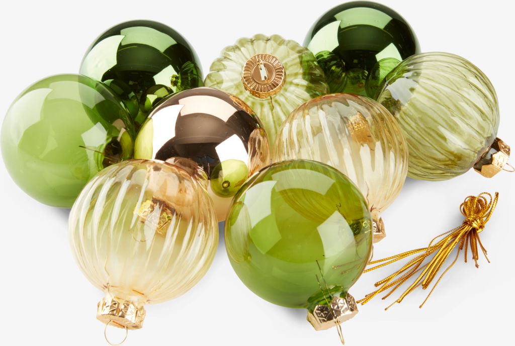 Christmas bauble STALL pack of 9 D6cm glass - JYSK