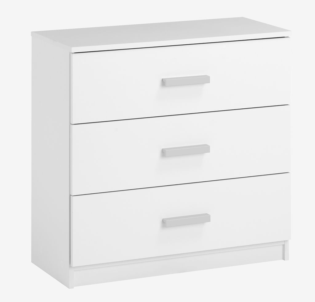 3 drawer chest TAPDRUP white - JYSK
