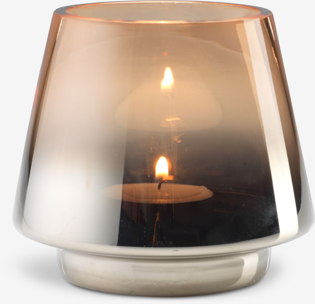 Tealight holder BRYNJE D10xH9cm brown - JYSK