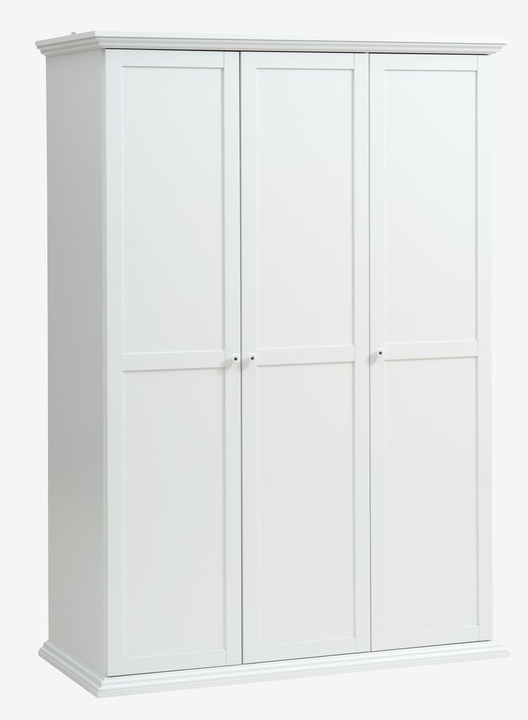 Wardrobe FREDENSBORG 140x200 white - JYSK