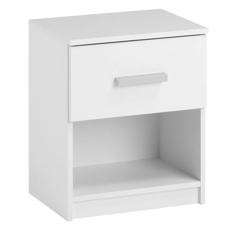Bedside table TAPDRUP 1 drawer white - JYSK