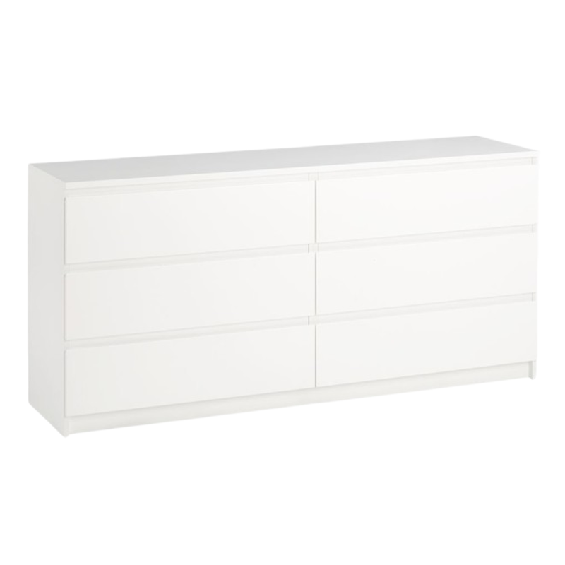 3+3 drawer chest TANGBJERG white - JYSK